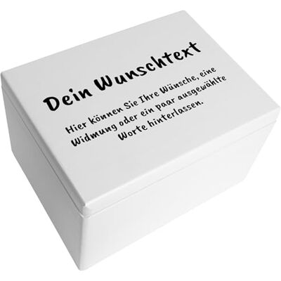 Creative Weiß Personalisierte Geschenke Wunschtext Holzkiste Dein Text eigener beliebiger Individuelles Geschenk Geschenkkiste Geschenkbox Für Frauen, Männer und Paar 40 x 30 x 24 cm Creative Weiß Personalisierte Geschenke Wunschtext Holzkiste Dein Text eigener beliebiger Individuelles Geschenk Geschenkkiste Geschenkbox Für Frauen, Männer und Paar 40 x 30 x 24 cm
