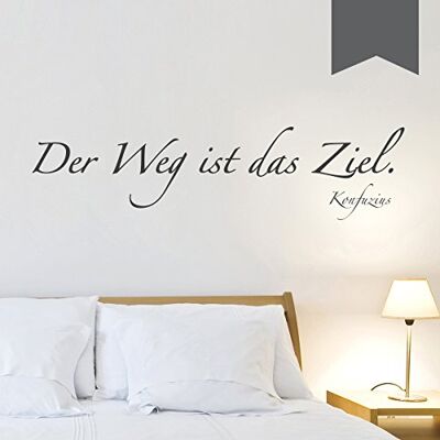 WANDKINGS Wandtattoo Der Weg ist das Ziel. (Konfuzius) 90 x 23 cm dunkelgrau erhältlich in 33 Farben WANDKINGS Wandtattoo Der Weg ist das Ziel. (Konfuzius) 90 x 23 cm dunkelgrau erhältlich in 33 Farben