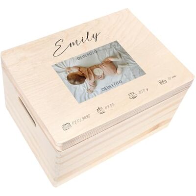 Creative Personalisiert Foto Erinnerungsbox Baby Holzkiste Fotogeschenke für Geburt & Taufe Dein eigenes Bild Individuelles Geschenk für Mädchen und Jungen Erinnerungskiste Creative Personalisiert Foto Erinnerungsbox Baby Holzkiste Fotogeschenke für Geburt & Taufe Dein eigenes Bild Individuelles Geschenk für Mädchen und Jungen Erinnerungskiste