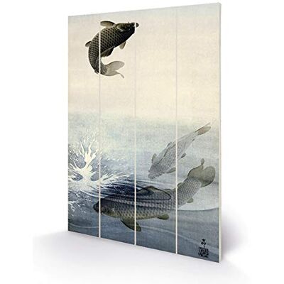 OHARA KOSON SW12742A Kunstdruck auf Holz, 40 x 59 cm (Karpfen), Mehrfarbig, 40 x 59 x 1,2 cm OHARA KOSON SW12742A Kunstdruck auf Holz, 40 x 59 cm (Karpfen), Mehrfarbig, 40 x 59 x 1,2 cm