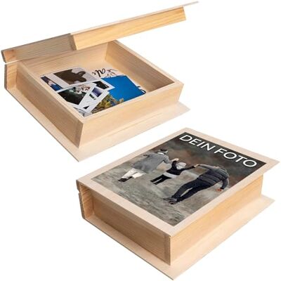 Creative Personalisierte Geschenke Fotogeschenke Buchbox Holzkiste 24 x 19 x 7,5 cm Dein eigenes Foto und Bild Individuelles Geschenk Geschenkkiste Geschenkbox Für Frauen, Männer und Paar Creative Personalisierte Geschenke Fotogeschenke Buchbox Holzkiste 24 x 19 x 7,5 cm Dein eigenes Foto und Bild Individuelles Geschenk Geschenkkiste Geschenkbox Für Frauen, Männer und Paar