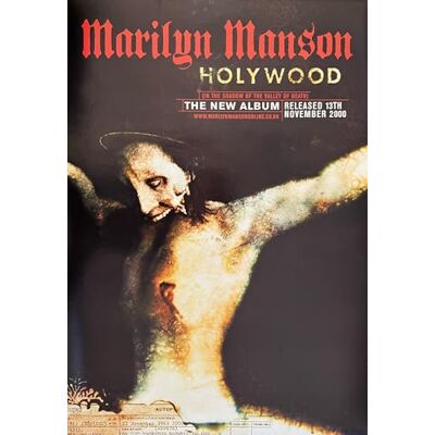 Unbekannt Manson Marilyn – Holywood doppelseitig – 48 x 72 cm zeigt/Poster Unbekannt Manson Marilyn – Holywood doppelseitig – 48 x 72 cm zeigt/Poster