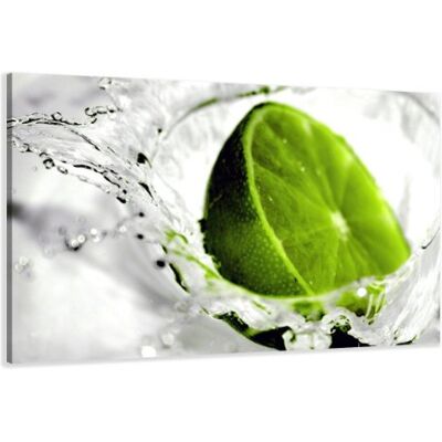 Visario Leinwandbild 80x60 cm 4131 Limette Wasser Splash Küchenbild auf Leinwand fertig aufgespannt Holzrahmen Wandbild Kunstdruck Modern Wanddekoration Esszimmer Wohnzimmer Küche Büro Frische Farben Visario Leinwandbild 80x60 cm 4131 Limette Wasser Splash Küchenbild auf Leinwand fertig aufgespannt Holzrahmen Wandbild Kunstdruck Modern Wanddekoration Esszimmer Wohnzimmer Küche Büro Frische Farben