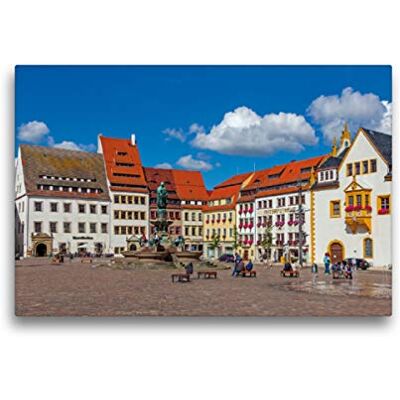 CALVENDO Premium Textil-Leinwand 45 x 30 cm Quer-Format Am Obermarkt in Freiberg Wandbild, HD-Bild auf Keilrahmen, Fertigbild auf hochwertigem Vlies, Leinwanddruck von Birgit Seifert CALVENDO Premium Textil-Leinwand 45 x 30 cm Quer-Format Am Obermarkt in Freiberg Wandbild, HD-Bild auf Keilrahmen, Fertigbild auf hochwertigem Vlies, Leinwanddruck von Birgit Seifert