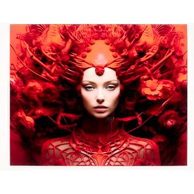Kare Design Glasbild Red All Over, Rot, Wandbild, Wandkunst, Abstrakt, 40x50 cm Kare Design Glasbild Red All Over, Rot, Wandbild, Wandkunst, Abstrakt, 40x50 cm