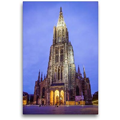 CALVENDO Premium Textil-Leinwand 50 x 75 cm Hoch-Format Das Ulmer Münster Wandbild, HD-Bild auf Keilrahmen, Fertigbild auf hochwertigem Vlies, Leinwanddruck von Liselotte Brunner-Klaus CALVENDO Premium Textil-Leinwand 50 x 75 cm Hoch-Format Das Ulmer Münster Wandbild, HD-Bild auf Keilrahmen, Fertigbild auf hochwertigem Vlies, Leinwanddruck von Liselotte Brunner-Klaus