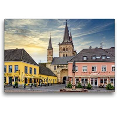 CALVENDO Leinwand · Xanten, Marktplatz mit Dom und Norbert Brunnen 45 × 30 cm quer · Textil-Leinwand auf Keilrahmen · Leinwand CALVENDO Leinwand · Xanten, Marktplatz mit Dom und Norbert Brunnen 45 × 30 cm quer · Textil-Leinwand auf Keilrahmen · Leinwand