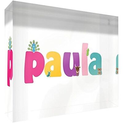 Little Helper PAULA-A7BLK-15DE Diamant Poliert Baby Andenken / Token, Personalisiert mit Mädchenname, Paula, 7.4 x 10.5 x 2 cm, klein miniatur-token Little Helper PAULA-A7BLK-15DE Diamant Poliert Baby Andenken / Token, Personalisiert mit Mädchenname, Paula, 7.4 x 10.5 x 2 cm, klein miniatur-token