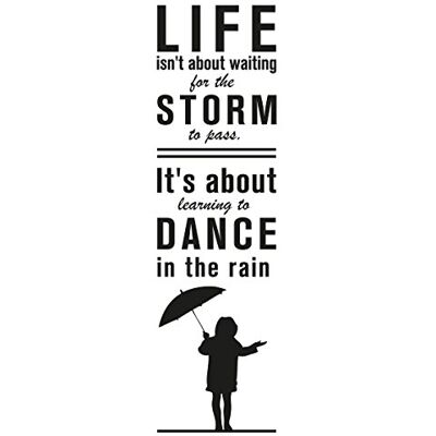 WANDKINGS Wandaufkleber Wandtattoo 22 x 71 cm Spruch Life Isn't About Waiting for The Storm to Pass. It's About… WANDKINGS Wandaufkleber Wandtattoo 22 x 71 cm Spruch Life Isn't About Waiting for The Storm to Pass. It's About…