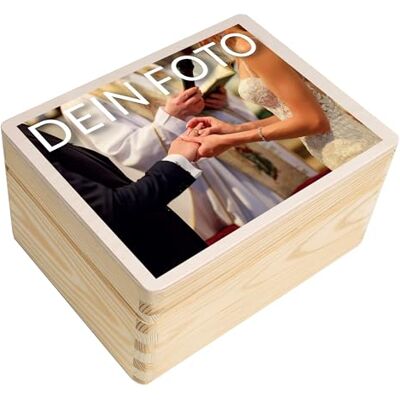 Creative Personalisierte Geschenke Fotogeschenke Holzkiste dein Foto Eigenes Bild Individuelles Geschenk Geschenkkiste Geschenkbox Für Frauen, Männer und Paar 19,5 x 15 x 10 cm Creative Personalisierte Geschenke Fotogeschenke Holzkiste dein Foto Eigenes Bild Individuelles Geschenk Geschenkkiste Geschenkbox Für Frauen, Männer und Paar 19,5 x 15 x 10 cm