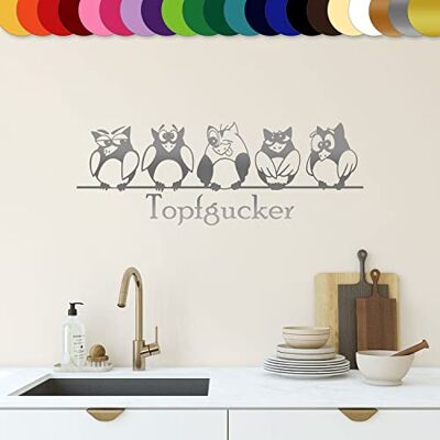 Sunnywall Wandtattoo Topfgucker Eulen Vögel Kochen Küche Essen Wandsticker Silbergrau Gr1 Sunnywall Wandtattoo Topfgucker Eulen Vögel Kochen Küche Essen Wandsticker Silbergrau Gr1