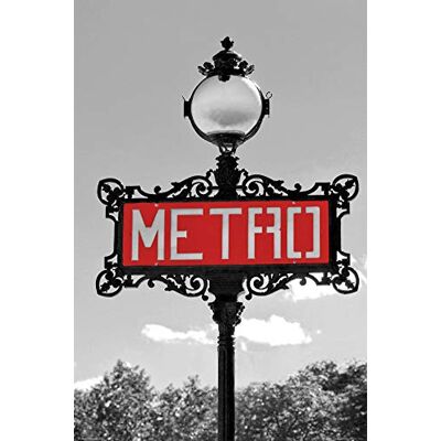 1art1 Paris XXL Poster Val D‘Osne Jugendstil Schild, Iéna Métro Station Plakat Bild 120x80 cm 1art1 Paris XXL Poster Val D‘Osne Jugendstil Schild, Iéna Métro Station Plakat Bild 120x80 cm