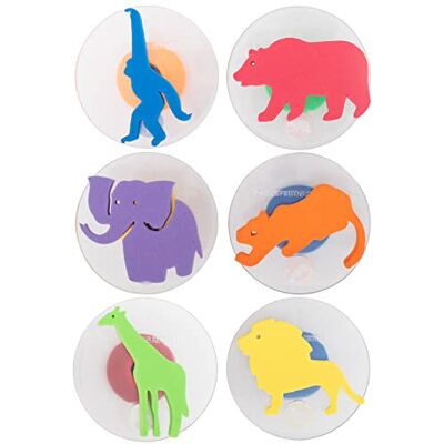 READY 2 LEARN Giant Stampers Wilde Tiere 6er Set Leicht zu haltende Schaumstoffstempel für Kinder Kunst- und Bastelstempel für Displays, Poster, Schilder und DIY-Projekte READY 2 LEARN Giant Stampers Wilde Tiere 6er Set Leicht zu haltende Schaumstoffstempel für Kinder Kunst- und Bastelstempel für Displays, Poster, Schilder und DIY-Projekte