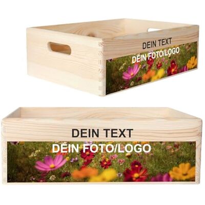 Creative Personalisiert Geschenke Wunschtext + Foto Fotogeschenke Holzkiste Dein Eigenes Bild Individuelles Geschenk Geschenkkiste Geschenkbox für Frauen, Männer, Paar 40 x 30 x 14 cm Creative Personalisiert Geschenke Wunschtext + Foto Fotogeschenke Holzkiste Dein Eigenes Bild Individuelles Geschenk Geschenkkiste Geschenkbox für Frauen, Männer, Paar 40 x 30 x 14 cm