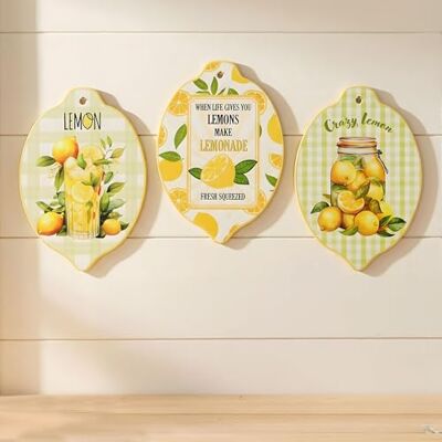 levandeo 3er Set Zitronen Bilder 15x21cm Gelb Porzellan Glanz Mediterrane Wanddeko Küche Cafe Limonen Küchendeko Deko Schilder Sommerdeko levandeo 3er Set Zitronen Bilder 15x21cm Gelb Porzellan Glanz Mediterrane Wanddeko Küche Cafe Limonen Küchendeko Deko Schilder Sommerdeko