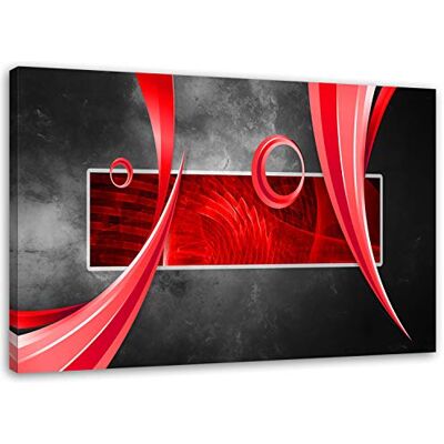 Feeby Bilder Abstraktion 60x40 cm 1 Teilig Wohnzimmer Schlafzimmer Büro Flur Küche Wandbilder Leinwandbilder Modern Bild auf Leinwand Wanddekoration Kunstdruck Design Komposition Rot Grau Feeby Bilder Abstraktion 60x40 cm 1 Teilig Wohnzimmer Schlafzimmer Büro Flur Küche Wandbilder Leinwandbilder Modern Bild auf Leinwand Wanddekoration Kunstdruck Design Komposition Rot Grau