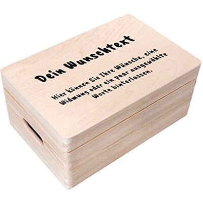 Creative Personalisiert Geschenke Wunschtext Holzkiste Dein Text Eigener Beliebig Individuelle Geschenk Geschenkkiste Geschenkbox Für Frauen, Männer und Paar 30 x 20 x 14 cm Creative Personalisiert Geschenke Wunschtext Holzkiste Dein Text Eigener Beliebig Individuelle Geschenk Geschenkkiste Geschenkbox Für Frauen, Männer und Paar 30 x 20 x 14 cm