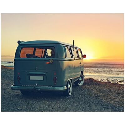Wallario Poster Roadtrip am Meer in Premiumqualität, Größe: 40 x 50 cm Wallario Poster Roadtrip am Meer in Premiumqualität, Größe: 40 x 50 cm