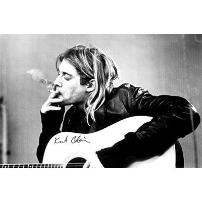 GB eye LTD Nirvana Poster Kurt Cobain Smoking & Guitar Mehrfarbig GB eye LTD Nirvana Poster Kurt Cobain Smoking & Guitar Mehrfarbig
