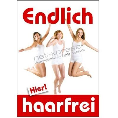net-xpress Kosmetikposter für professionelle Haarentfernung A1, Werbeplakat Plakat Poster net-xpress Kosmetikposter für professionelle Haarentfernung A1, Werbeplakat Plakat Poster