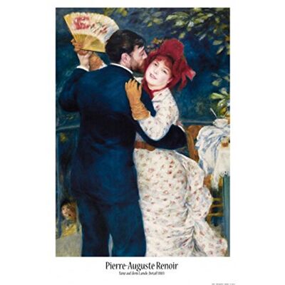 1art1 Pierre Auguste Renoir Poster Tanz Auf Dem Lande, 1883 Plakat Bild 91x61 cm 1art1 Pierre Auguste Renoir Poster Tanz Auf Dem Lande, 1883 Plakat Bild 91x61 cm