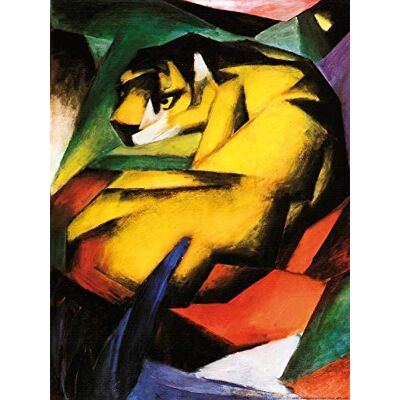 1art1 Franz Marc Poster Tiger, 1912 Kunstdruck Bild 80x60 cm 1art1 Franz Marc Poster Tiger, 1912 Kunstdruck Bild 80x60 cm