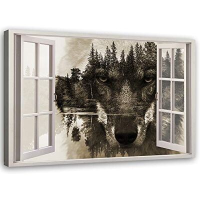Feeby Leinwand Bilder Fensterblick Wolf Wald Abstrakt Vlies 45x30 cm Deko Wohnzimmer Wandbilder Schlafzimmer Deko Aesthetic Wand Deko Leinwand Groß Deko Zimmer Leinwandbilder XXL Feeby Leinwand Bilder Fensterblick Wolf Wald Abstrakt Vlies 45x30 cm Deko Wohnzimmer Wandbilder Schlafzimmer Deko Aesthetic Wand Deko Leinwand Groß Deko Zimmer Leinwandbilder XXL