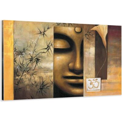 Visario Leinwandbild Buddha 120x80 cm 5157 Kunstdruck auf Leinwand mit echtem Holzrahmen Wandbild Zen Meditation Asien Dekoration modern fertig aufgespannt sofort aufhängbar Wohnzimmer Visario Leinwandbild Buddha 120x80 cm 5157 Kunstdruck auf Leinwand mit echtem Holzrahmen Wandbild Zen Meditation Asien Dekoration modern fertig aufgespannt sofort aufhängbar Wohnzimmer