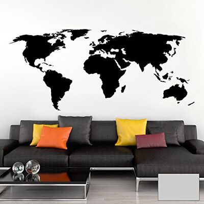 Grandora Wandtattoo Weltkarte Erde Globus Karte I hellgrau 200 x 87 cm I Welt Atlas Schlafzimmer Wohnzimmer Wandsticker Wandaufkleber W698 Grandora Wandtattoo Weltkarte Erde Globus Karte I hellgrau 200 x 87 cm I Welt Atlas Schlafzimmer Wohnzimmer Wandsticker Wandaufkleber W698