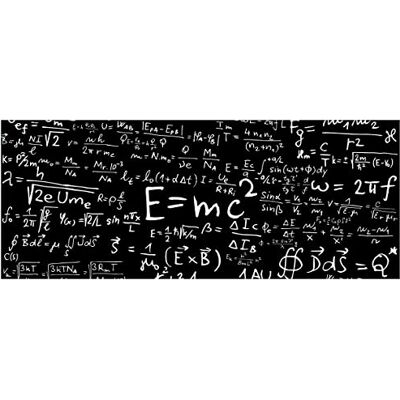 Wallario Poster Mathematische Formeln Relativitätstheorie in Premiumqualität, Größe: 80 x 200 cm XXL-Poster Wallario Poster Mathematische Formeln Relativitätstheorie in Premiumqualität, Größe: 80 x 200 cm XXL-Poster