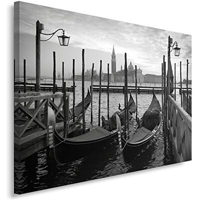 Feeby Bilder Venedig-Kanal Gondeln XXL 120x80 cm Wohnzimmer Schlafzimmer Büro Flur Küche Wandbilder Modern Bild auf Leinwand Wanddekoration Kunstdruck Design Wasser Panorama Stadt Schwarz Und Weiß Feeby Bilder Venedig-Kanal Gondeln XXL 120x80 cm Wohnzimmer Schlafzimmer Büro Flur Küche Wandbilder Modern Bild auf Leinwand Wanddekoration Kunstdruck Design Wasser Panorama Stadt Schwarz Und Weiß