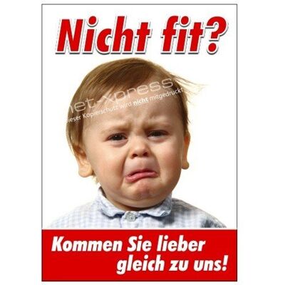 net-xpress Lustiges Plakat für Fitness-Studio-Werbung DIN A1, Werbeplakat Poster Sport net-xpress Lustiges Plakat für Fitness-Studio-Werbung DIN A1, Werbeplakat Poster Sport