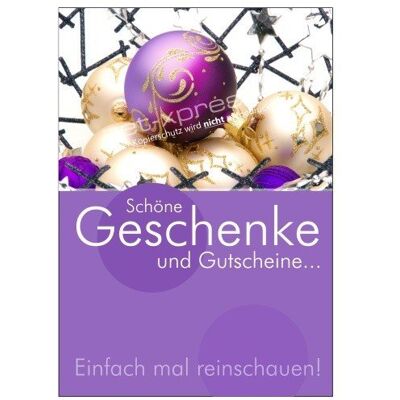 net-xpress Weihnachts-Plakat für Geschenke und Gutscheine DIN A1, Werbeplakat Poster net-xpress Weihnachts-Plakat für Geschenke und Gutscheine DIN A1, Werbeplakat Poster