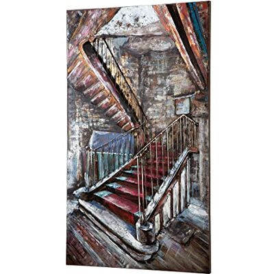 GILDE Wandbild Treppe Gallery Handarbeit Kunstobjekt aus Metall Farbe: mehrfarbig Höhe 120 cm breite 70 cm GILDE Wandbild Treppe Gallery Handarbeit Kunstobjekt aus Metall Farbe: mehrfarbig Höhe 120 cm breite 70 cm