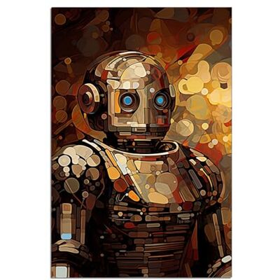Wallario Poster Bildnis eines Roboters in Premiumqualität, Größe: 61 x 91,5 cm (Maxiposter) Wallario Poster Bildnis eines Roboters in Premiumqualität, Größe: 61 x 91,5 cm (Maxiposter)
