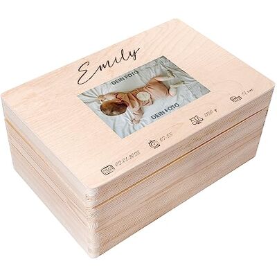 Creative Foto Erinnerungsbox Baby Holzkiste Fotogeschenke Personalisierte für Geburt & Taufe dein Eigenes Bild Individuelle Geschenk für Mädchen und Jungen Erinnerungskiste Creative Foto Erinnerungsbox Baby Holzkiste Fotogeschenke Personalisierte für Geburt & Taufe dein Eigenes Bild Individuelle Geschenk für Mädchen und Jungen Erinnerungskiste