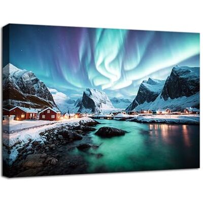 Visario Leinwandbild 120x80 cm 5032 Polarlichter Nordlichter Bild auf Leinwand Wandbild Kunstdruck Natur Landschaft fertig gerahmt echter Holzrahmen moderne Wanddekoration Wohnzimmer Schlafzimmer Visario Leinwandbild 120x80 cm 5032 Polarlichter Nordlichter Bild auf Leinwand Wandbild Kunstdruck Natur Landschaft fertig gerahmt echter Holzrahmen moderne Wanddekoration Wohnzimmer Schlafzimmer
