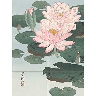 Artery8 Ohara Koson Flowering Water Lily Painting XL Giant Panel Poster (8 Sections) Blume Wasser Gemälde Artery8 Ohara Koson Flowering Water Lily Painting XL Giant Panel Poster (8 Sections) Blume Wasser Gemälde