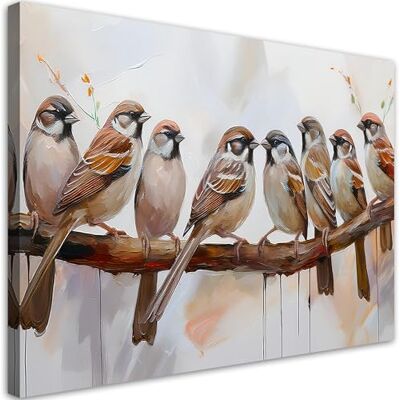 Feeby Leinwand Bilder Bild Wohnzimmer Vögel auf einem Zweig Braun 60x40 cm 1tlg Deko Schlafzimmer Groß Dekoration Canvas Gemälde Modern Wandbilder Kunstdruck Feeby Leinwand Bilder Bild Wohnzimmer Vögel auf einem Zweig Braun 60x40 cm 1tlg Deko Schlafzimmer Groß Dekoration Canvas Gemälde Modern Wandbilder Kunstdruck