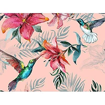 Wee Blue Coo Kolibris und Lilien Kunstplakat Ungerahmter Leinwanddruck 30x40 cm Wee Blue Coo Kolibris und Lilien Kunstplakat Ungerahmter Leinwanddruck 30x40 cm