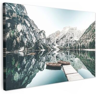 MuchoWow © Wandbilder Wohnzimmer Wanddeko Schlafzimmer Zimmerdeko 90x60 cm Wandgemälde Zimmer Deko auf Wand Dekoration Wall Art Landschaft Boot Winter Berge MuchoWow © Wandbilder Wohnzimmer Wanddeko Schlafzimmer Zimmerdeko 90x60 cm Wandgemälde Zimmer Deko auf Wand Dekoration Wall Art Landschaft Boot Winter Berge