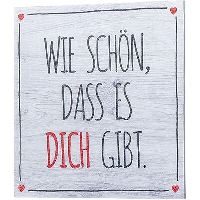 levandeo Wandbild 20x20cm Schön DASS es Dich gibt Spruch Deko Wandschild Bild Wanddeko Schild Geschenkidee levandeo Wandbild 20x20cm Schön DASS es Dich gibt Spruch Deko Wandschild Bild Wanddeko Schild Geschenkidee