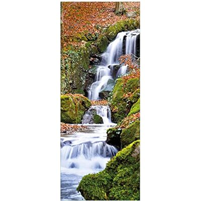 Wallario selbstklebendes Poster Bach im Wald, Aufkleber in Premiumqualität, Klebefolie Größe: 80 x 200 cm XXL-Poster Wallario selbstklebendes Poster Bach im Wald, Aufkleber in Premiumqualität, Klebefolie Größe: 80 x 200 cm XXL-Poster