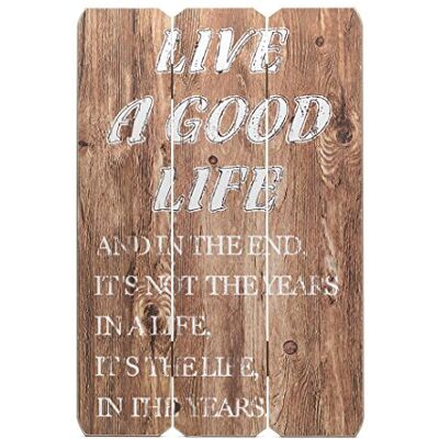 levandeo Holz-Schild Bild Spruch Lebensweisheit 60x40cm Wandbild Dekoschild Vintage Bild Holz Good Life Holztafel Wanddeko Wandobjekt Wandschild Leben Glück levandeo Holz-Schild Bild Spruch Lebensweisheit 60x40cm Wandbild Dekoschild Vintage Bild Holz Good Life Holztafel Wanddeko Wandobjekt Wandschild Leben Glück