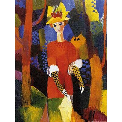 1art1 August Macke Poster Frau Im Park, 1914 Kunstdruck Bild 80x60 cm 1art1 August Macke Poster Frau Im Park, 1914 Kunstdruck Bild 80x60 cm