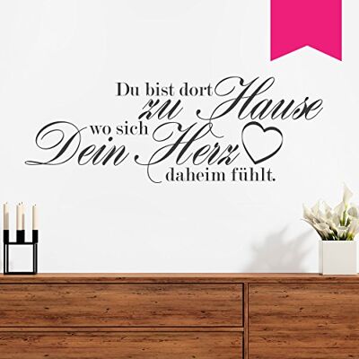WANDKINGS Wandtattoo Du bist dort zu Hause wo Sich Dein Herz daheim fühlt. (mit Herz) 120 x 44 cm pink erhältlich in 33 Farben WANDKINGS Wandtattoo Du bist dort zu Hause wo Sich Dein Herz daheim fühlt. (mit Herz) 120 x 44 cm pink erhältlich in 33 Farben