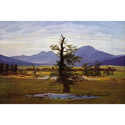 1art1 Caspar David Friedrich XXL Poster Der Einsame Baum, 1822 Plakat Bild 120x80 cm 1art1 Caspar David Friedrich XXL Poster Der Einsame Baum, 1822 Plakat Bild 120x80 cm
