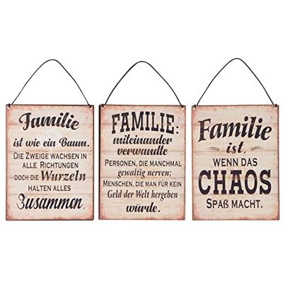 levandeo 3er Set Blechschilder H20cm Familie Sprüche Braun Schwarz Family Wandbild Wanddeko Deko Geschenk levandeo 3er Set Blechschilder H20cm Familie Sprüche Braun Schwarz Family Wandbild Wanddeko Deko Geschenk
