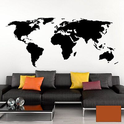Grandora Wandtattoo Weltkarte Erde Globus Karte I haselnussbraun 200 x 87 cm I Welt Atlas Schlafzimmer Wohnzimmer Wandsticker Wandaufkleber W698 Grandora Wandtattoo Weltkarte Erde Globus Karte I haselnussbraun 200 x 87 cm I Welt Atlas Schlafzimmer Wohnzimmer Wandsticker Wandaufkleber W698