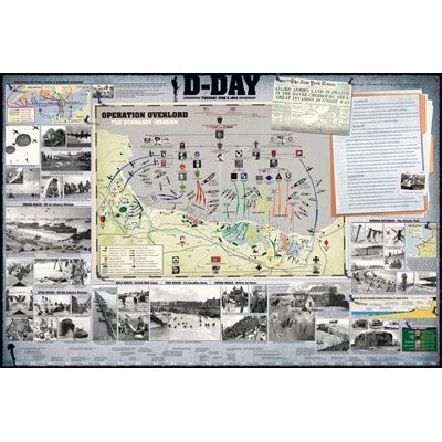 empireposter Educational Bildung D-Day Sturm auf die Normandie Lernposter Druck 91,5x61 cm + 2 St Posterleisten Holz 92 cm schwarz empireposter Educational Bildung D-Day Sturm auf die Normandie Lernposter Druck 91,5x61 cm + 2 St Posterleisten Holz 92 cm schwarz